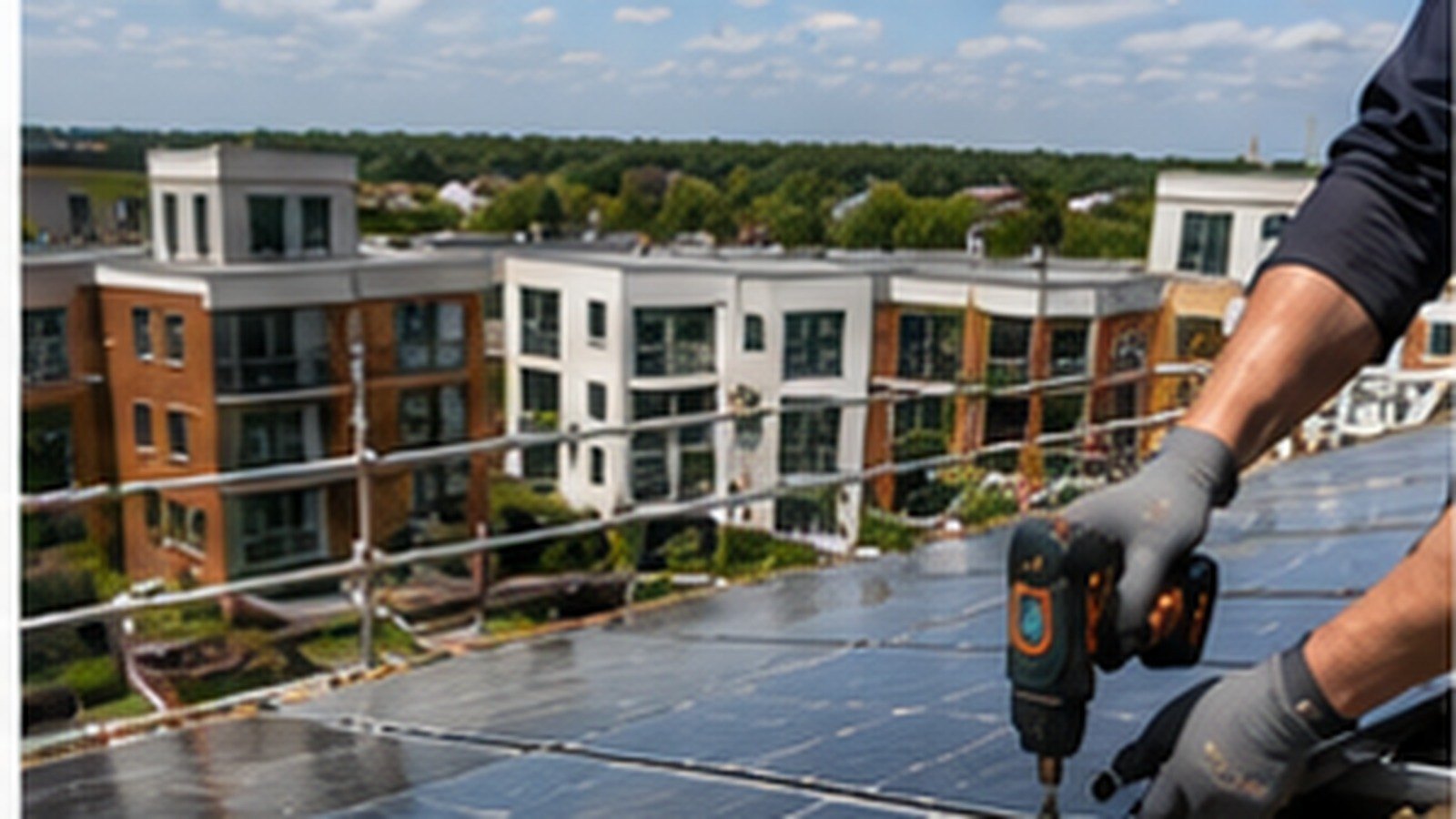 Solar installation in progress on a Milton Keynes home